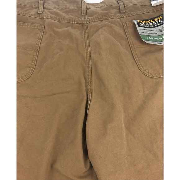 Wrangler Rustler Men's Carpenter Shorts Size 46 Loose Fit Canvas Denim Brown - Picture 11 of 16